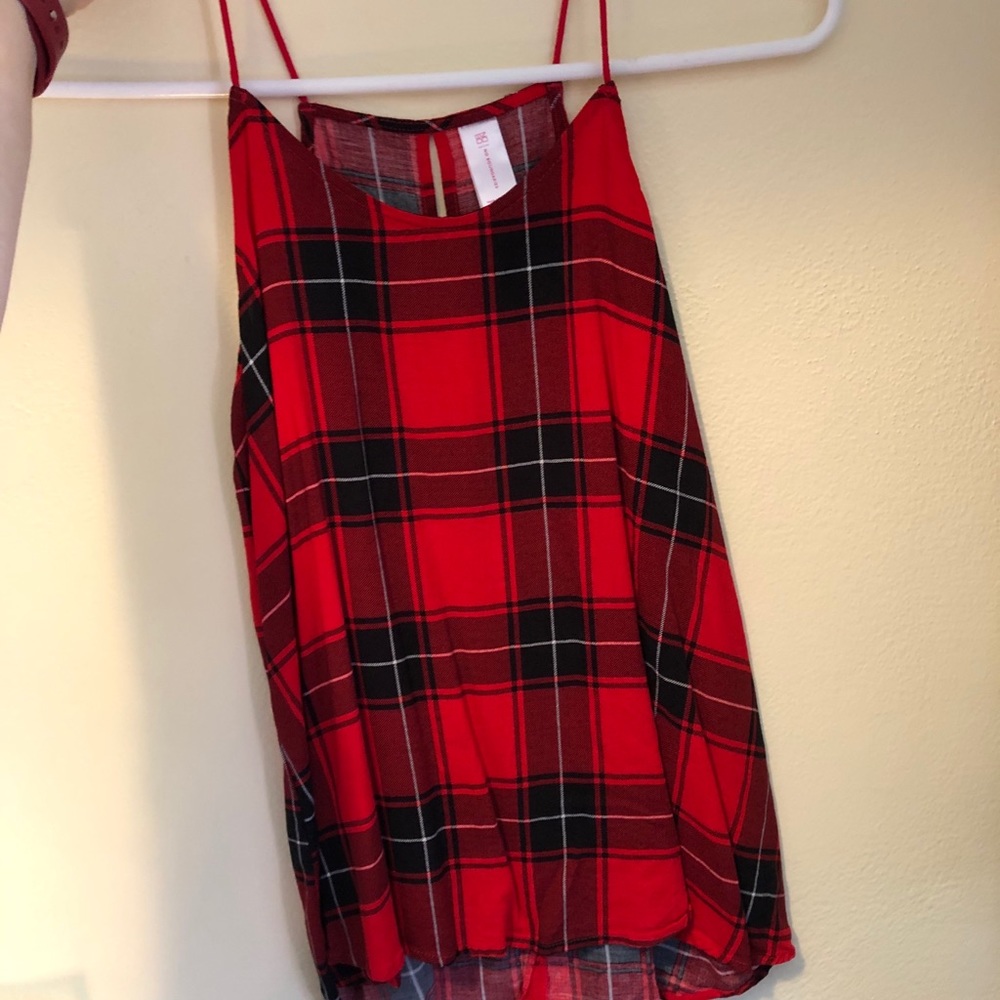 Black and white checkered party tank top